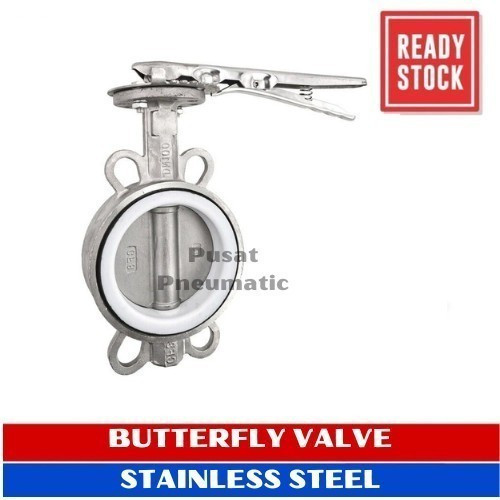[EZM.9500003] 10" Butterfly Valve Stainless Seat PTFE Disc SS 304 Size 10 Inch