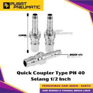 [EZM.9500182] PH 40 Air Quick Release Joint Coupling Coupler Male Connector Air Hose Compressor 1/2" Inch Type PH40