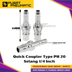 [EZM.9500190] PH 20 Air Quick Release Joint Coupling Coupler Male Connector Air Hose Compressor 1/4" Inch Type PH20