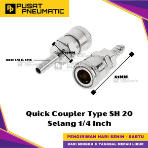 [EZM.9500194] SH 20 Air Quick Release Joint Coupling Coupler Female Connector Air Hose Compressor 1/4" Inch Type SH20