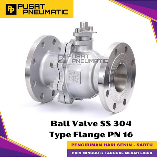 [EZM.9500658] 4" Stop Kran Ball Valve Stainless Steel 304 Type Flange PN 16 DN 100 Size 4 Inch