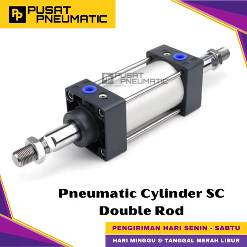 [EZM.9500705] SCD 50X30-30 Pneumatic Standard Cylinder Double Rod Non Stoper / Cylinder Pneumatic SCD 50 x 30 - 30