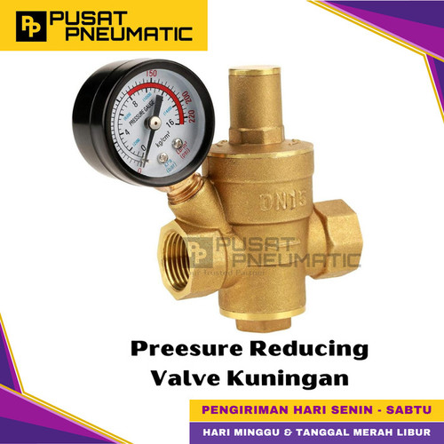 [EZM.9500709] 1 1/2" Pressure Reducing Valve PRV Regulator Water Kuningan 1 1/2 Inch