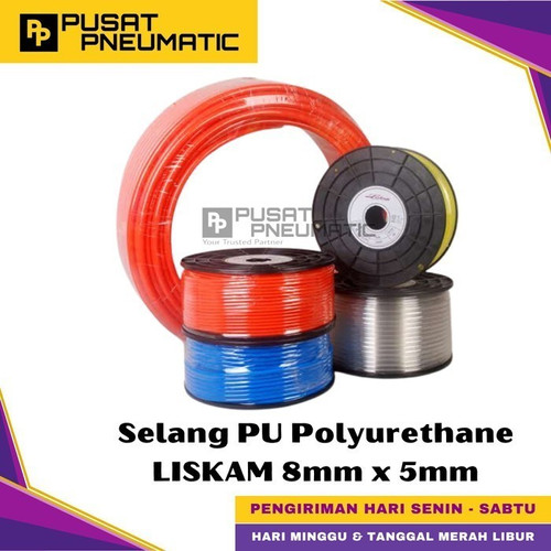 [EZM.9500710] 12 x 8 Selang Angin Pu (PolyUrethane) LISKAM Hose Tube OD 12MM x ID 8MM Pneumatic (1 Roll 100 meter)