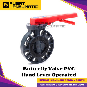 [EZM.9500828] 3" Butterfly Valve PVC Hand Lever Operated Seat EPDM Universal Flange Connection JIS ANSI DIN Size 3 Inch DN 80