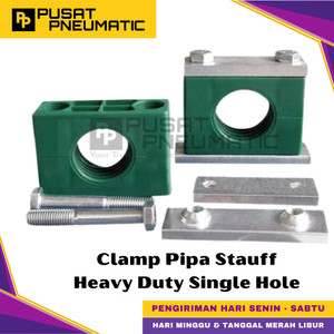 [EZM.9500844] 21.3MM Clamp Stauff Pipe Tubing Hydraulic Klem Pipa Hidrolik Heavy Duty Single Hole Size 21.3 MM