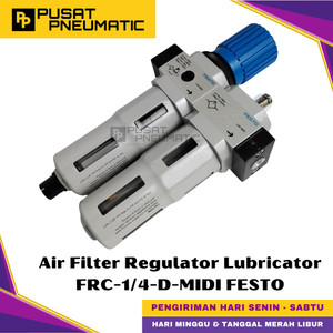 [EZM.9500948] FRC-1/4-D-MIDI Pneumatic Air Filter Pressure Regulator Lubricator Festo Pengatur Tekanan Dan Filter Angin Lubricator Drat 1/4 Inch 16 Bar