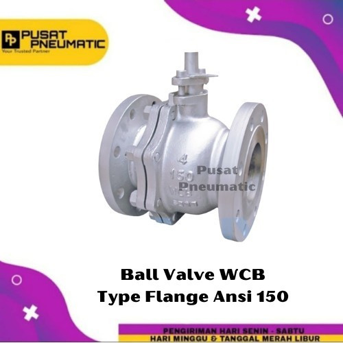 [EZM.9500955] 1" Stop Kran Ball Valve WCB Type Flange Ansi 150 Size 1 Inch