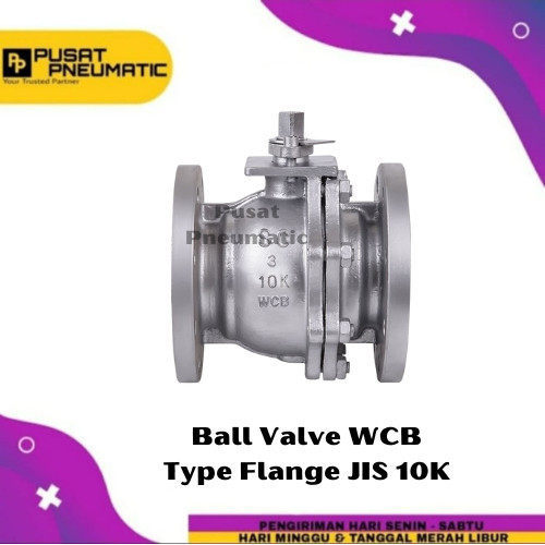[EZM.9500958] 2 1/2" Stop Kran Ball Valve WCB Type Flange JIS 10k Size 2 1/2 Inch