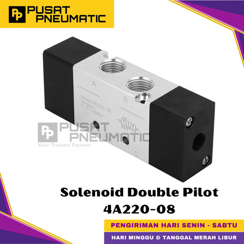 [EZM.9501129] 4A220-08 Solenoid Valve 4A 220-08 Selenoid Double Pilot Type 4A220 08