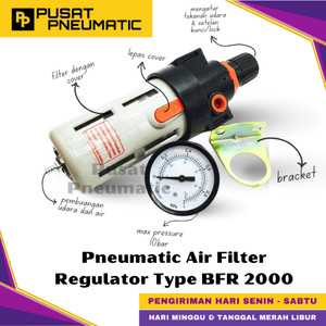 [EZM.9502321] BFR 2000 Filter Regulator Udara 1/4" BFR-2000 BFR2000