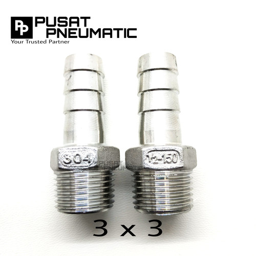 [EZM.9502855] Hose Nipple / Nepel Selang Stainless steel 304 3"