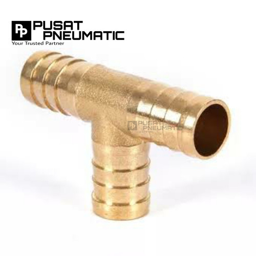 [EZM.9503024] Nepel Selang Tee / Hose nipple Tee 1/4" Kuningan