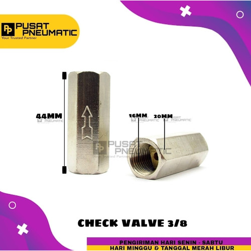 [EZM.9503073] Check valve / one way valve / no return valve 3/8"