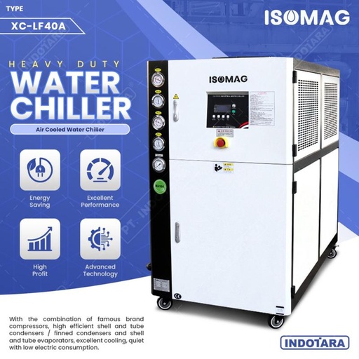 [EZM.1010003] Mesin Pendingin Air Dan Udara / Isomag Heavy Duty Industrial Air Cooled Water Chiller XC-LF40A