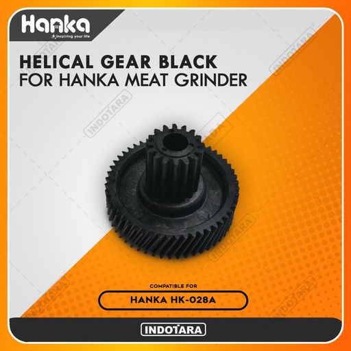 [EZM.1010005] Helical Gear Black for Hanka Meat Grinder HK-028A