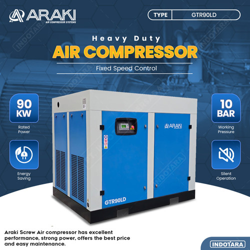 [EZM.1010018] Araki Heavy Duty Screw Compressor 90KW/125HP 10 Bar GTR90LD