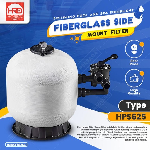 [EZM.1010040] Tabung Filter Fiberglass Pemasangan SAMPING Kolam Renang HORBO Swimming Pool & SPA