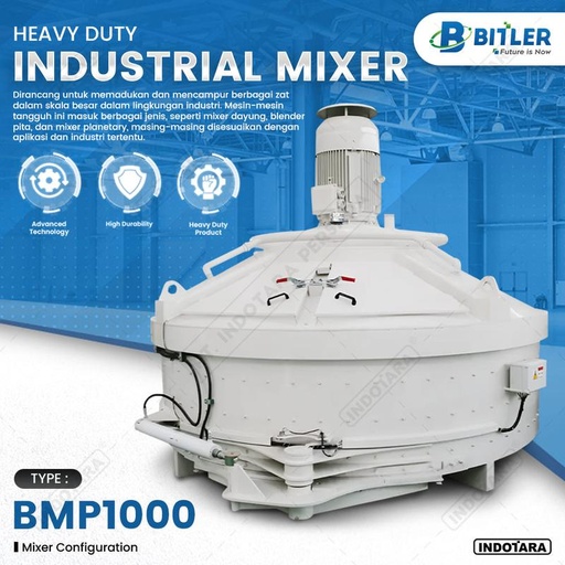 [EZM.1010057] Mixer Industrial, Mixer Beton Planetary Bitler BMP1000