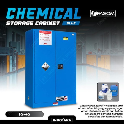[EZM.1010073] Lemari Penyimpanan Tahan Api untuk Cairan Mudah Terbakar / Safety Storage Cabinet for Corrosive Liquid FAGOM