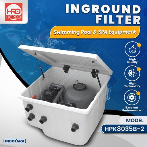 [EZM.1010097] InGround Filter / Horbo Swimming Pool & SPA Equipment Heavy Duty Inground Filter HPK8035B-2 KS 16 m³/h, 1 HP, 220 V