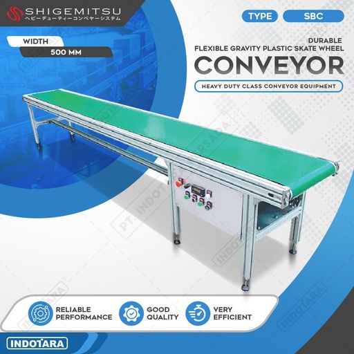 [EZM.1010108] Shigemitsu PVC Belt Conveyor SBC 3000mm x 500mm