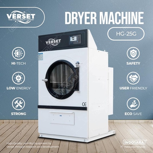 [EZM.1010114] Mesin Pengering Laundry/Verset Tumble Dryer Machine Gas Heated HG-25G