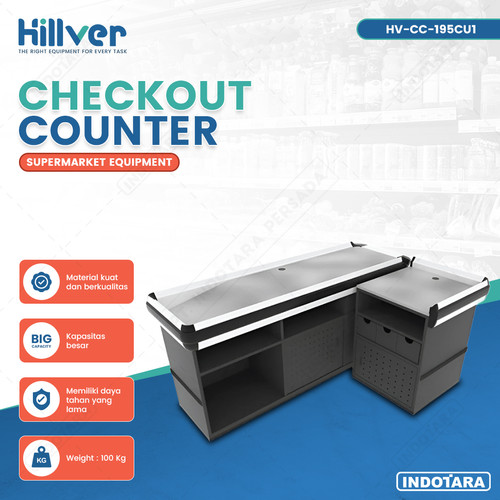 [EZM.1010129] Checkout Cashier Table Counter Cashier Desk Hillver HV-CC-195CU1