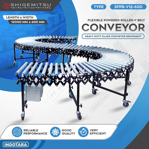 [EZM.1010131] Conveyor Belt Roller 12000mm x 600mm - Shigemitsu SFPR-V12-600