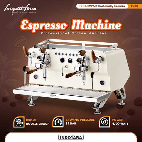 [EZM.1010132] Mesin Kopi Espresso / Espresso Machine Ferratti Ferro FCM-3226C Cortenally Premio
