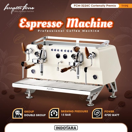 [EZM.1010132] Mesin Kopi Espresso / Espresso Machine Ferratti Ferro FCM-3226C Cortenally Premio