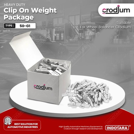 [EZM.1010161] Clip On Weight Package 50-G1 For Wheel Balancer Crodium