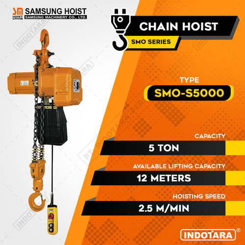 [EZM.1010163] Electric Chain Hoist 5 Ton Samsung SMO-S5000 - 12 Meter