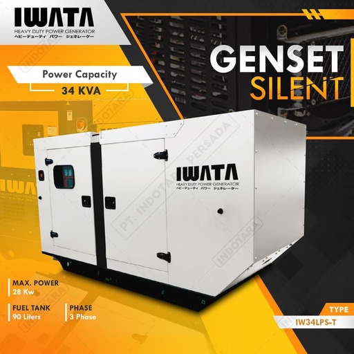 [EZM.1010164] Genset Diesel IWATA 34kw Silent - IW34LPS-T