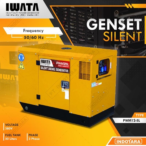 [EZM.1010175] Genset Diesel IWATA 380V Silent - PWM12-SL 3 Phase