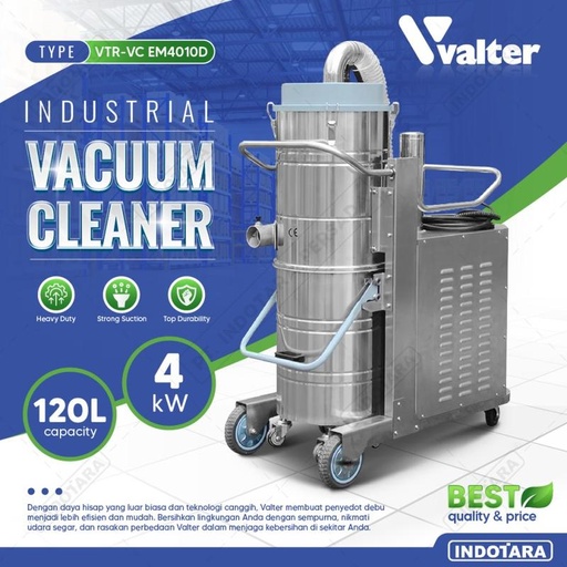 [EZM.1010180] Industrial Vacuum Cleaner Wet & Dry Valter - EM(D) Series (With Pulse Jet Cleaning)