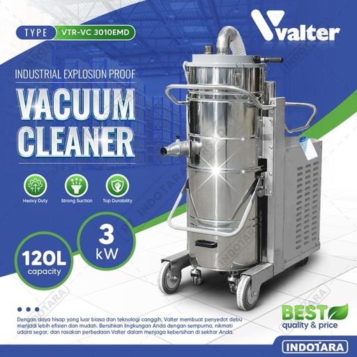 [EZM.1010182] Industrial Vacuum Cleaner Wet & Dry Valter - EMD Series (With Patented Manual Cleaning)
