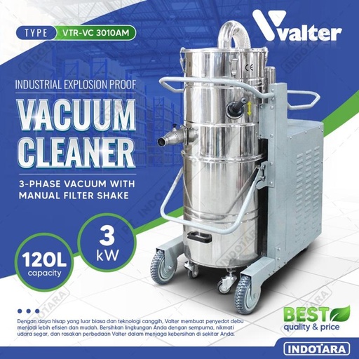 [EZM.1010183] Industrial Vacuum Cleaner Wet & Dry Valter - AM Series (With Manual Filter Shaker)