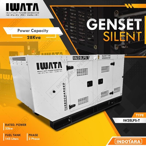 [EZM.1010187] Genset IWATA IW28LPS-T 28KVA / 22KW Silent - Deepsea DSE4520