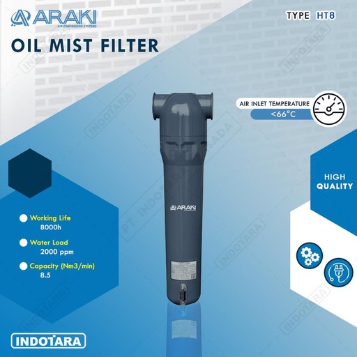 [EZM.1010197] Araki Compressor Oil Mist Filter HT8