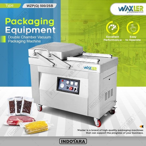 [EZM.1010213] Mesin Vacuum Packaging Double Chamber Waxler WWZP(Q) 500/2SB