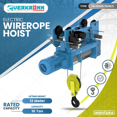 [EZM.1010222] Verkronn Electric Wirerope Hoist Kapasitas 10 Ton 12 Meter - VR-0100S-12NR(T)