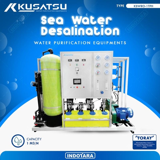 [EZM.1010247] Sea Water Desalination Machine Kusatsu Kapasitas 1-3 Ton/Jam