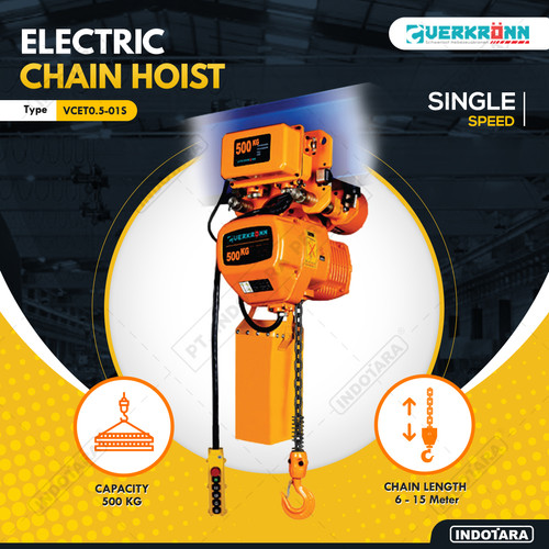 [EZM.1010261] Electric Chain Hoist Verkronn 0.5 Ton Single Speed VCET0.5-01S - Monorail Type