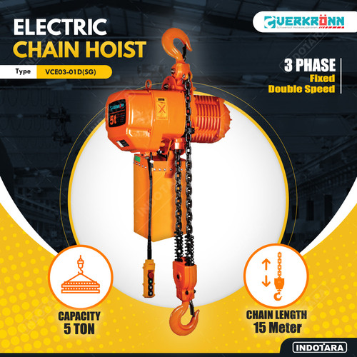 [EZM.1010264] Electric Chain Hoist 3 Phase Double Speed 5 Ton Verkronn VCE05-02D