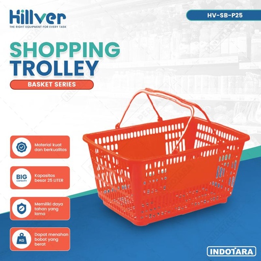[EZM.1010270] Keranjang Belanja Pasar Supermarket Minimart Shopping Basket Hillver HV-SB-P25 (25 L)