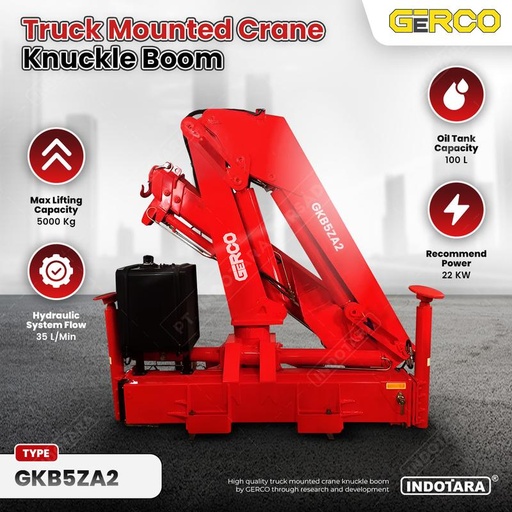 [EZM.1010288] Truck Mounted Crane Knuckle Boom 5 Ton - Gerco GKB5ZA2