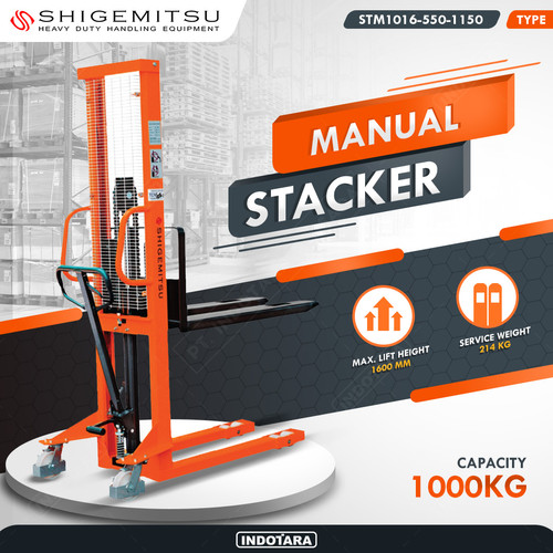 [EZM.1010295] Shigemitsu Manual Stacker 1 Ton - STM1016-550-1150