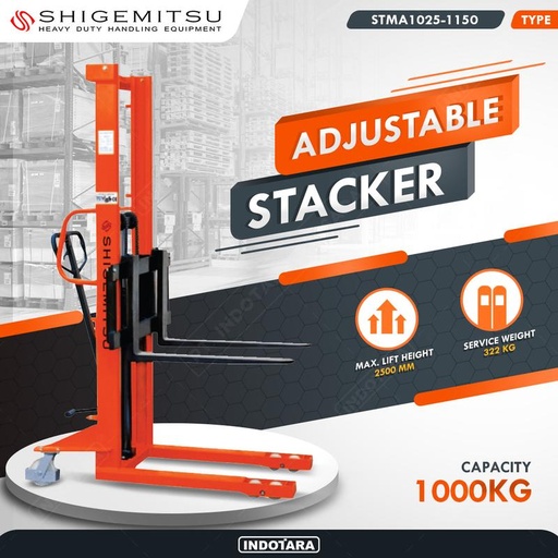 [EZM.1010297] Shigemitsu Manual Stacker 1 Ton - STMA1025-1150