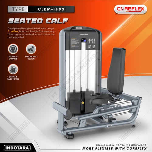 [EZM.1010304] Seated Calf Coreflex CLBM-FF93 Alat Fitness Gym Kaki Komersial